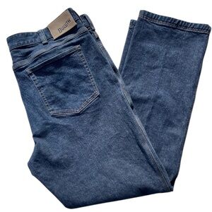 Duluth Trading Co Flex Ballroom Jeans 40 Relaxed Fit Dark Wash Utility Workwear